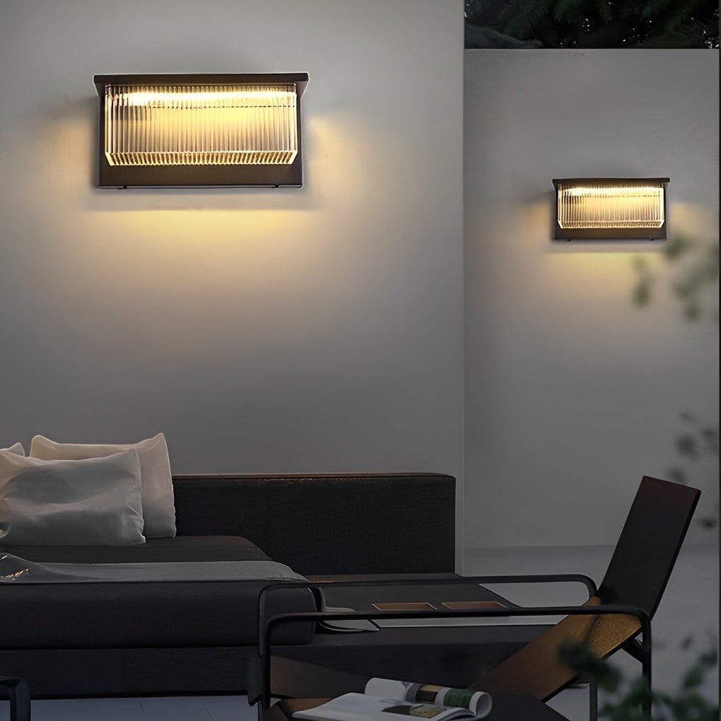 Leonard Striped Modern Outdoor Wall Lights