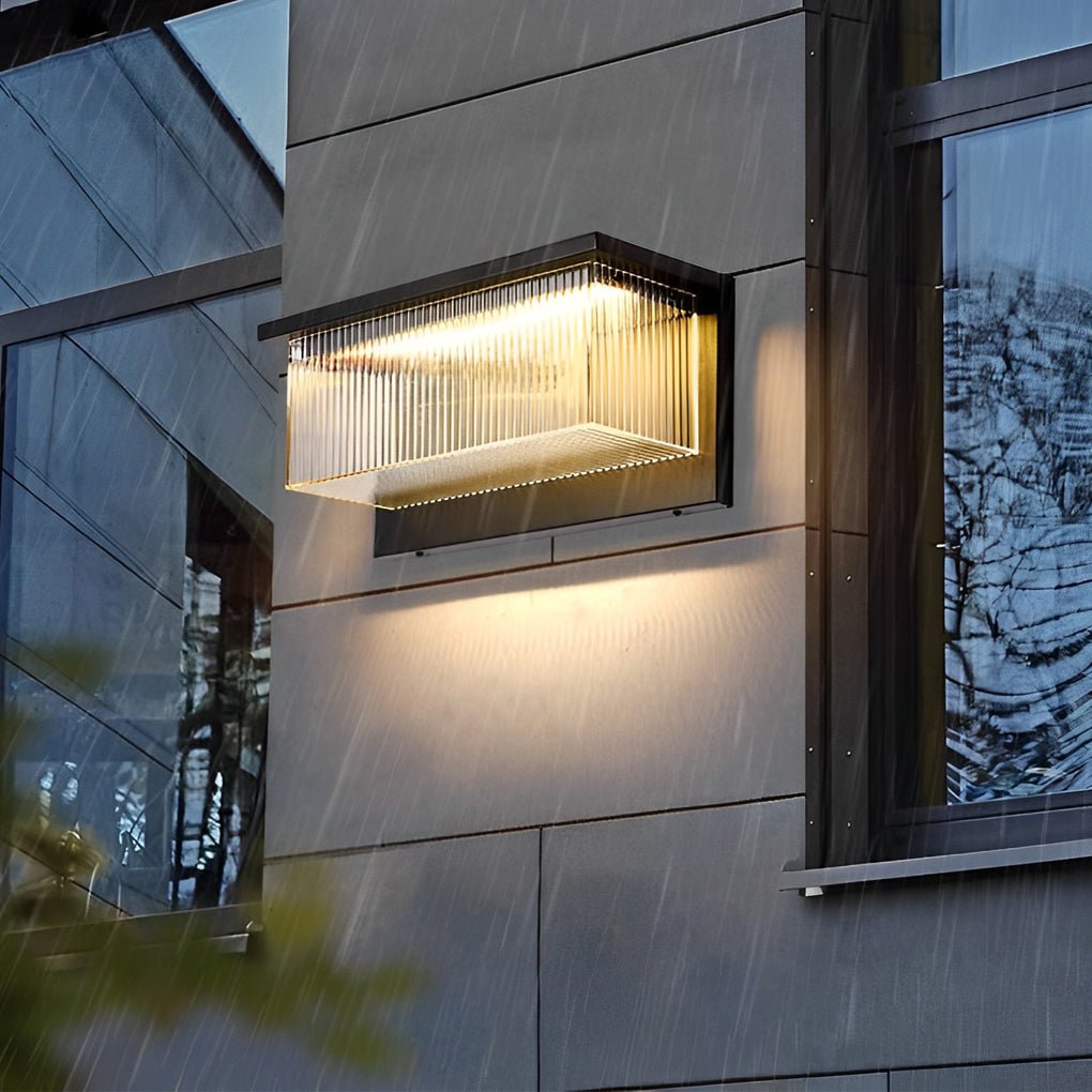 Leonard Striped Modern Outdoor Wall Lights