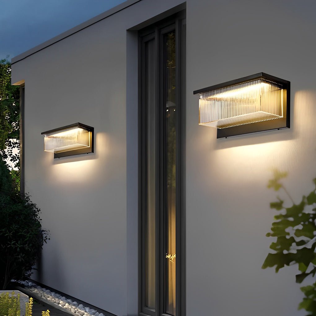 Leonard Striped Modern Outdoor Wall Lights