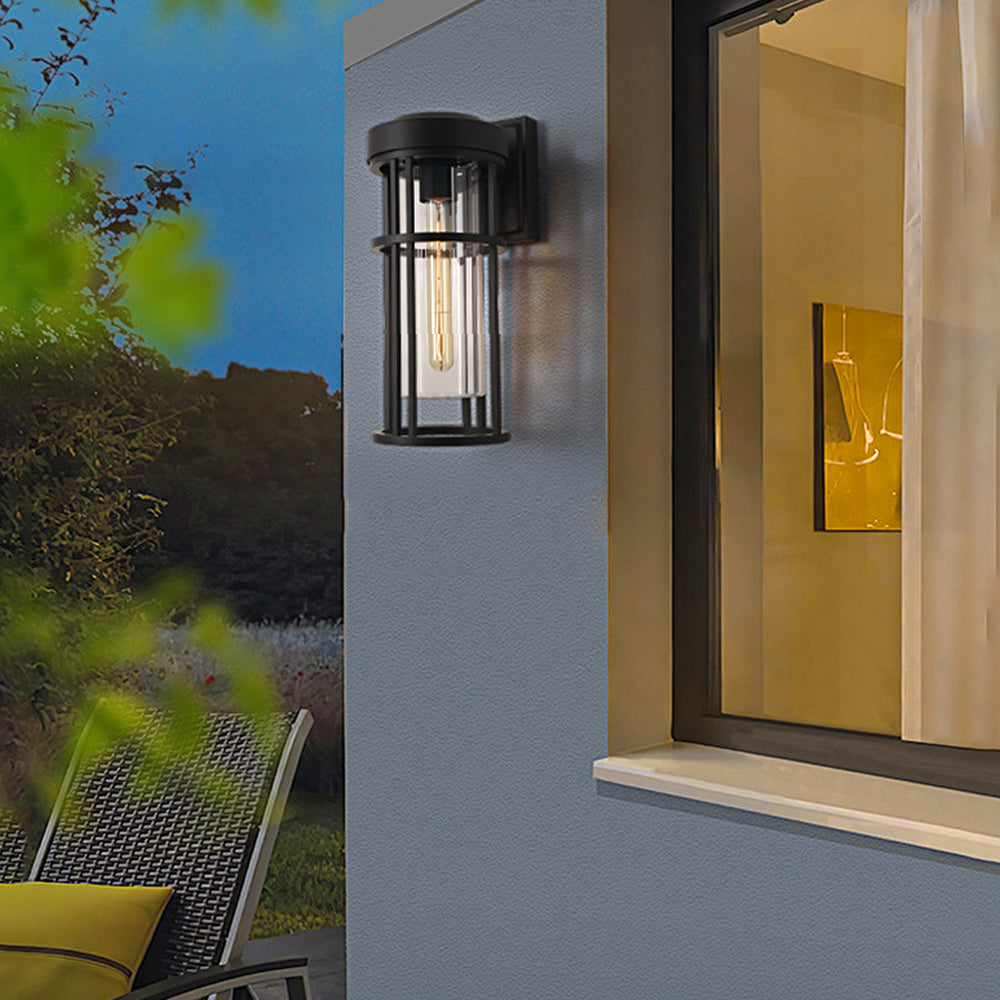 Selena Lampshade Design Glass Outdoor Wall Sconce Light