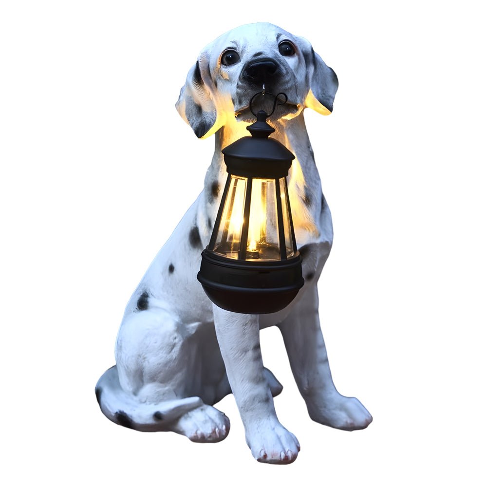 Resin Dog Landscape Decor Resin Outdoor Lights