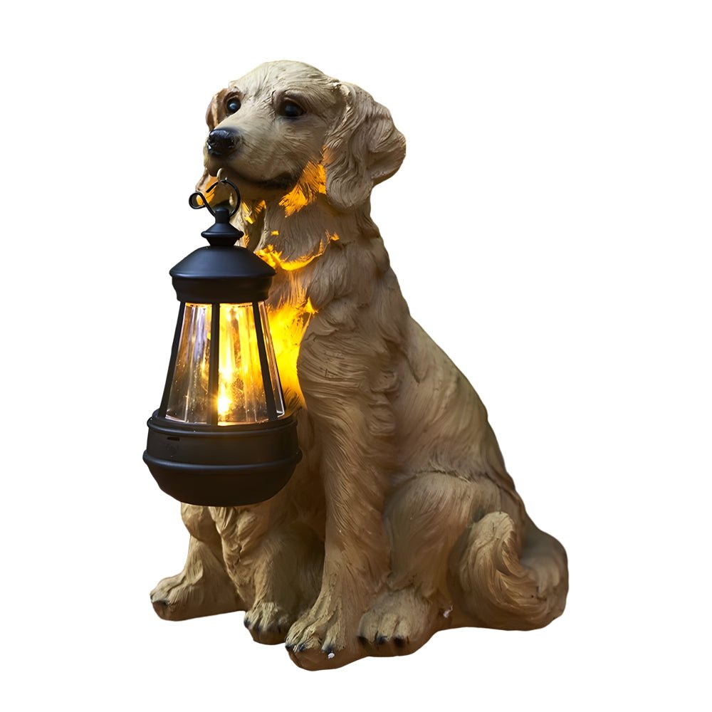 Resin Dog Landscape Decor Resin Outdoor Lights