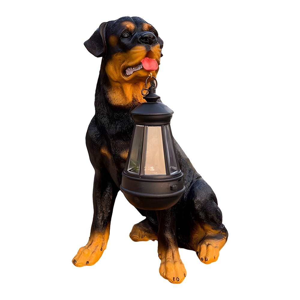 Resin Dog Landscape Decor Resin Outdoor Lights