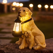 Resin Dog Landscape Decor Resin Outdoor Lights