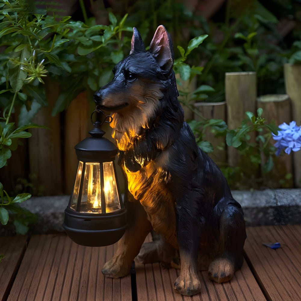 Resin Dog Landscape Decor Resin Outdoor Lights