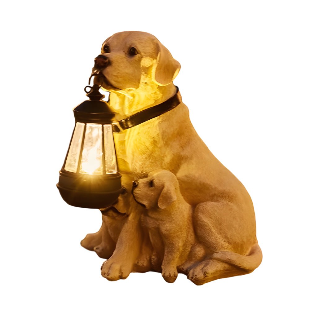 Resin Dog Landscape Decor Resin Outdoor Lights
