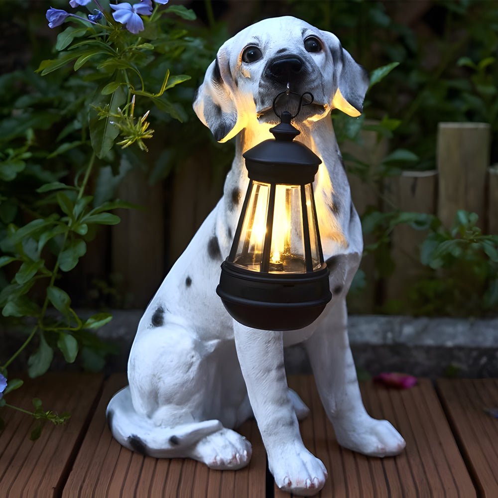 Resin Dog Landscape Decor Resin Outdoor Lights