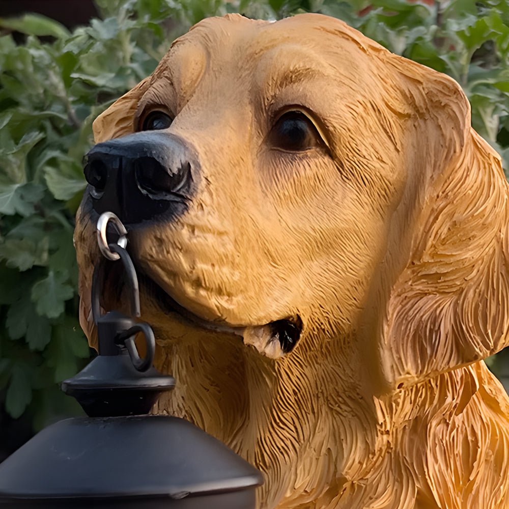 Resin Dog Landscape Decor Resin Outdoor Lights