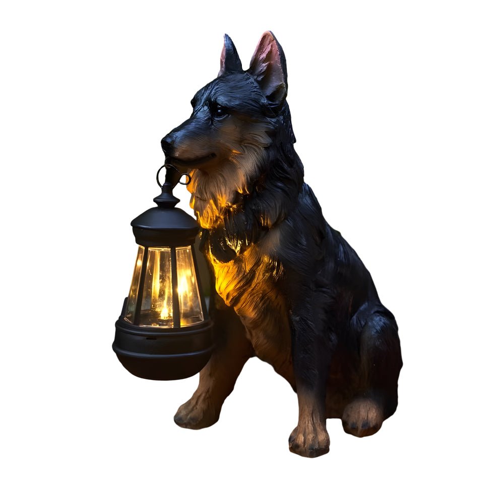 Resin Dog Landscape Decor Resin Outdoor Lights