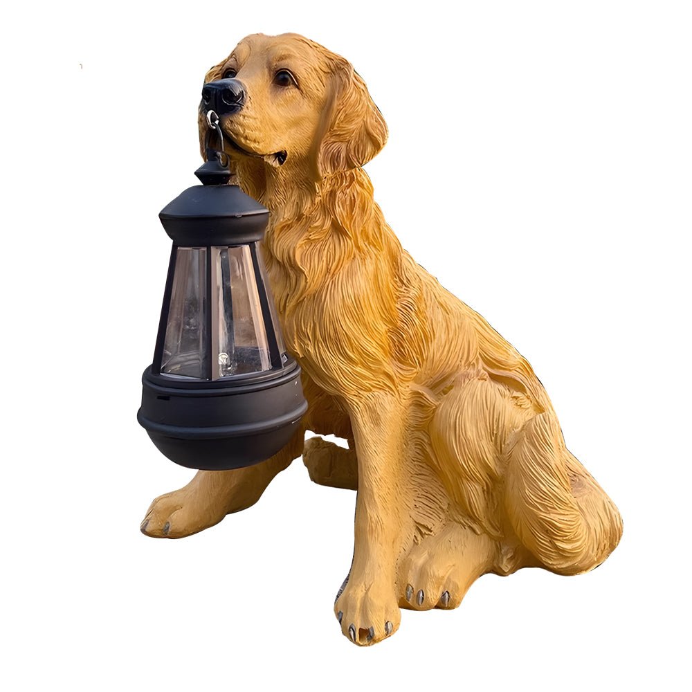 Resin Dog Landscape Decor Resin Outdoor Lights