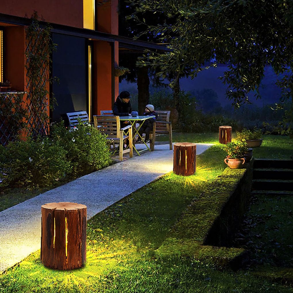 Eighth Tree Stump Rustic Decorative Resin Outdoor Lawn Light