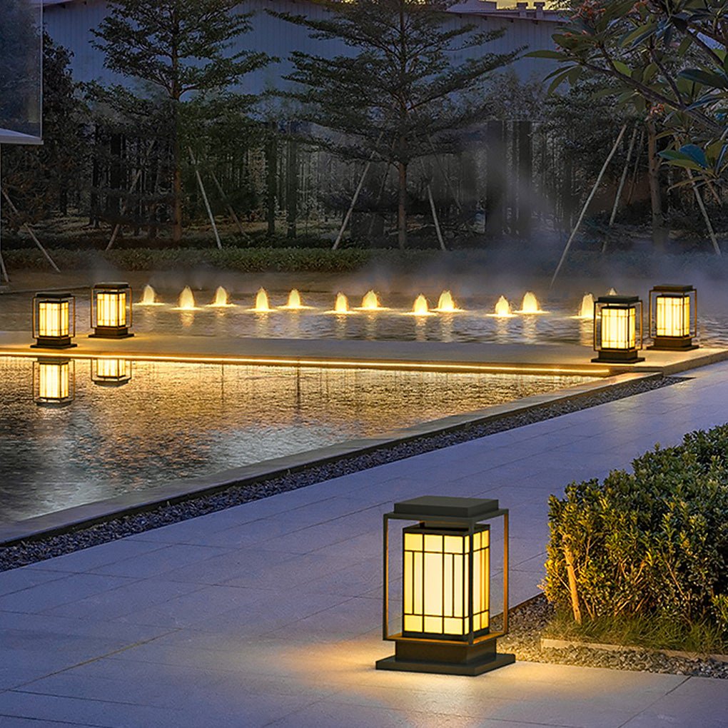 Torrent Asian Inspired Elegant Retro Steel Outdoor Path Lights