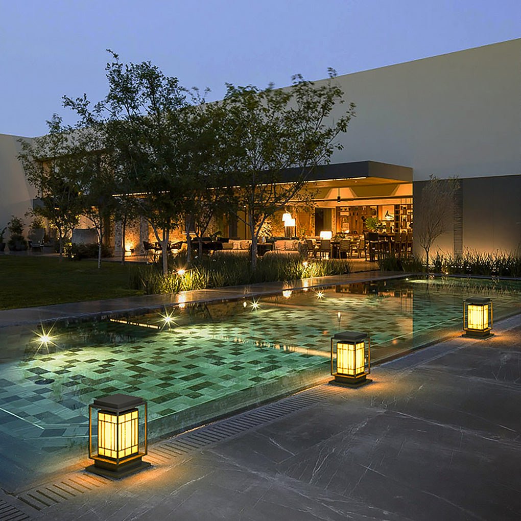 Torrent Asian Inspired Elegant Retro Steel Outdoor Path Lights