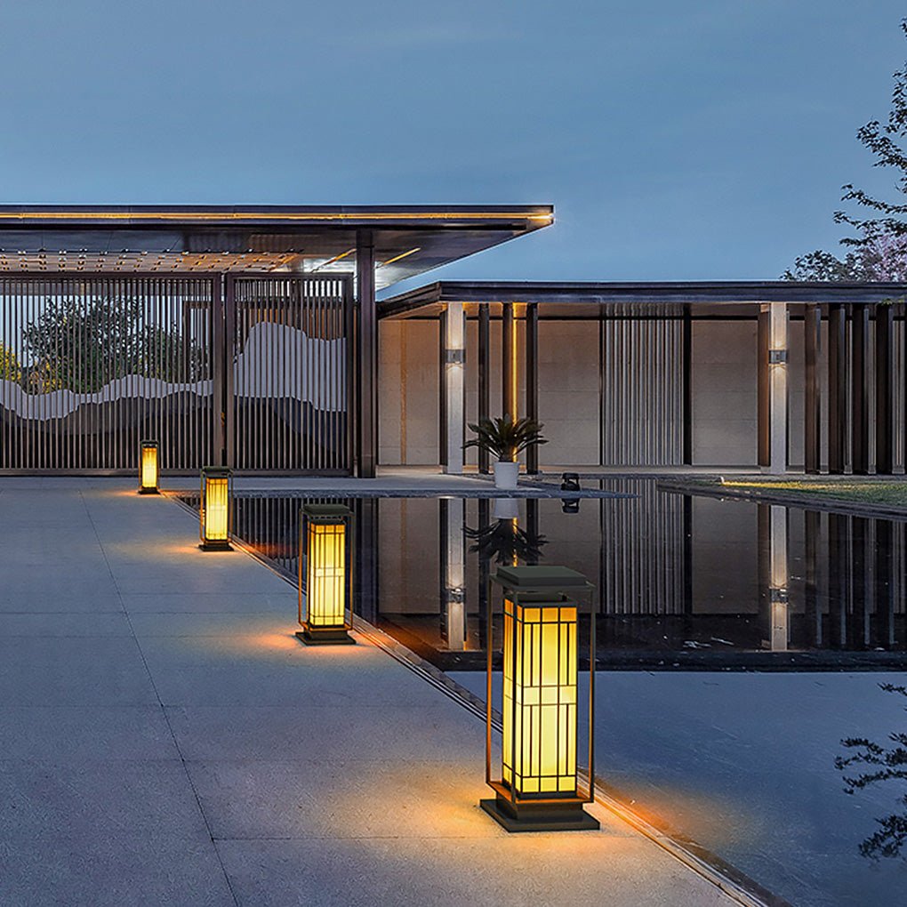 Torrent Asian Inspired Elegant Retro Steel Outdoor Path Lights