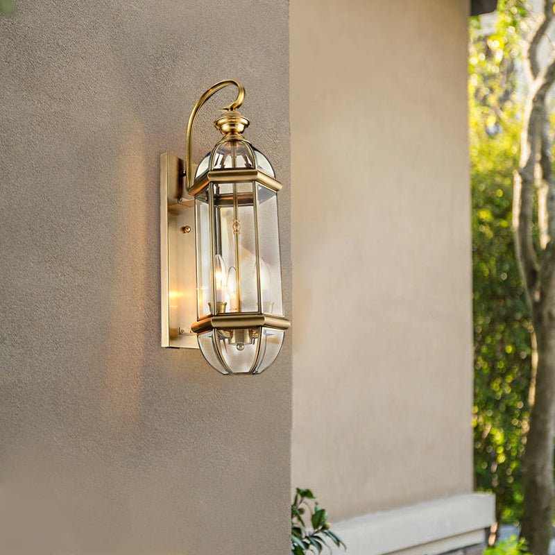 Eden Retro Creative European Copper Glass Outdoor Wall Lights