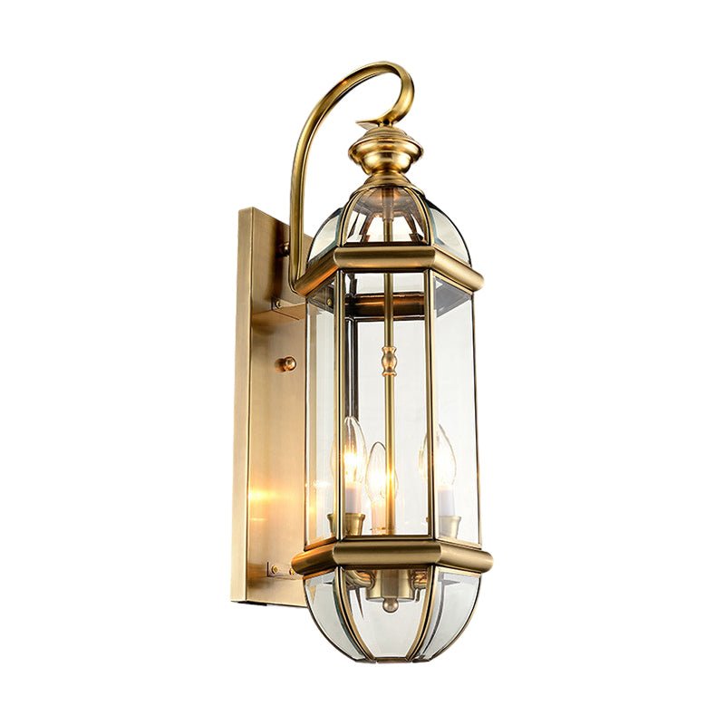 Eden Retro Creative European Copper Glass Outdoor Wall Lights