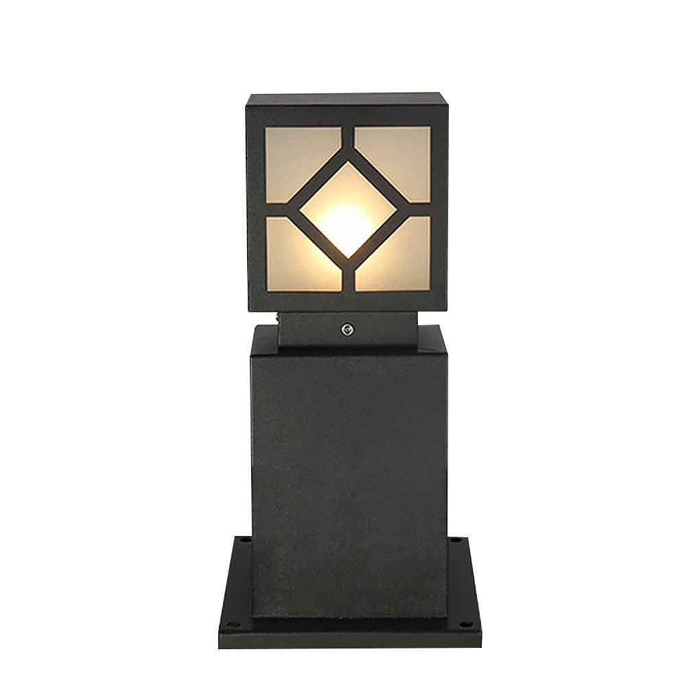 Whitney Elegant Bollard Retro European Glass Outdoor Light