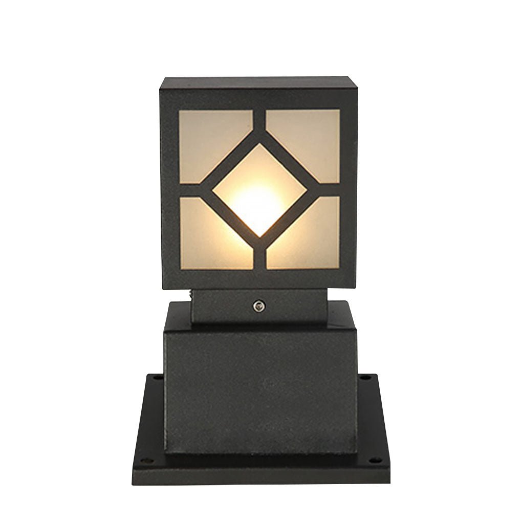 Whitney Elegant Bollard Retro European Glass Outdoor Light