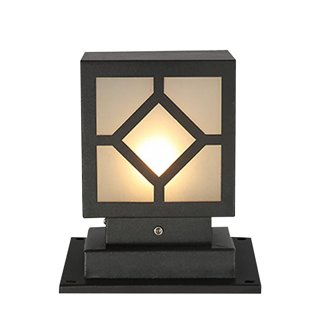Whitney Elegant Bollard Retro European Glass Outdoor Light