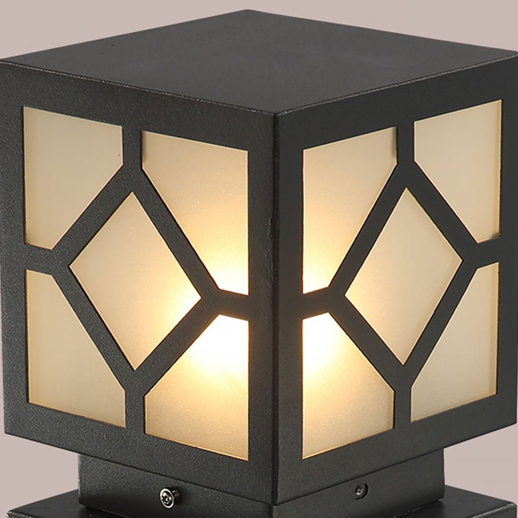 Whitney Elegant Bollard Retro European Glass Outdoor Light