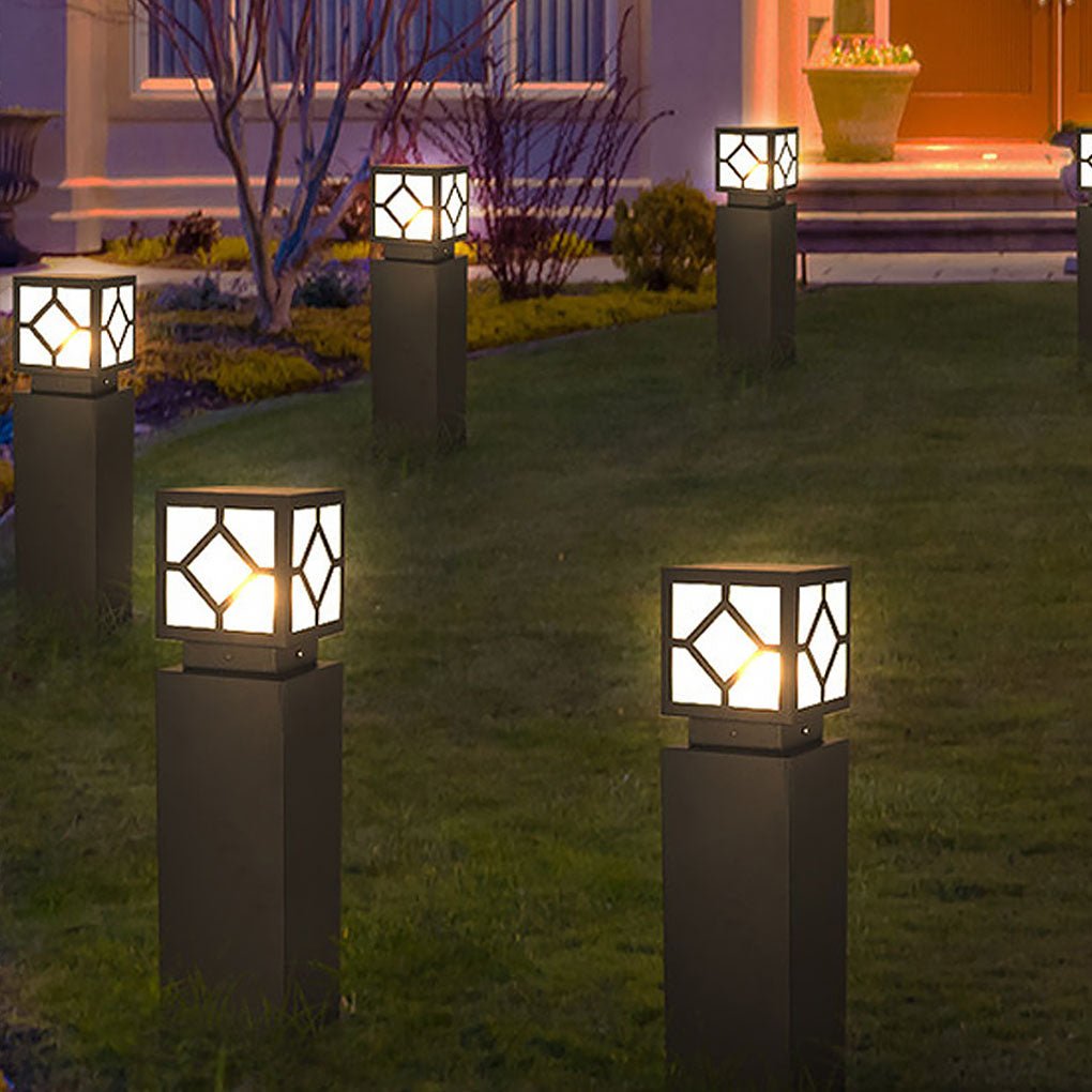 Whitney Elegant Bollard Retro European Glass Outdoor Light