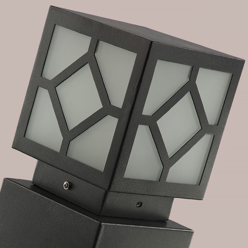 Whitney Elegant Bollard Retro European Glass Outdoor Light