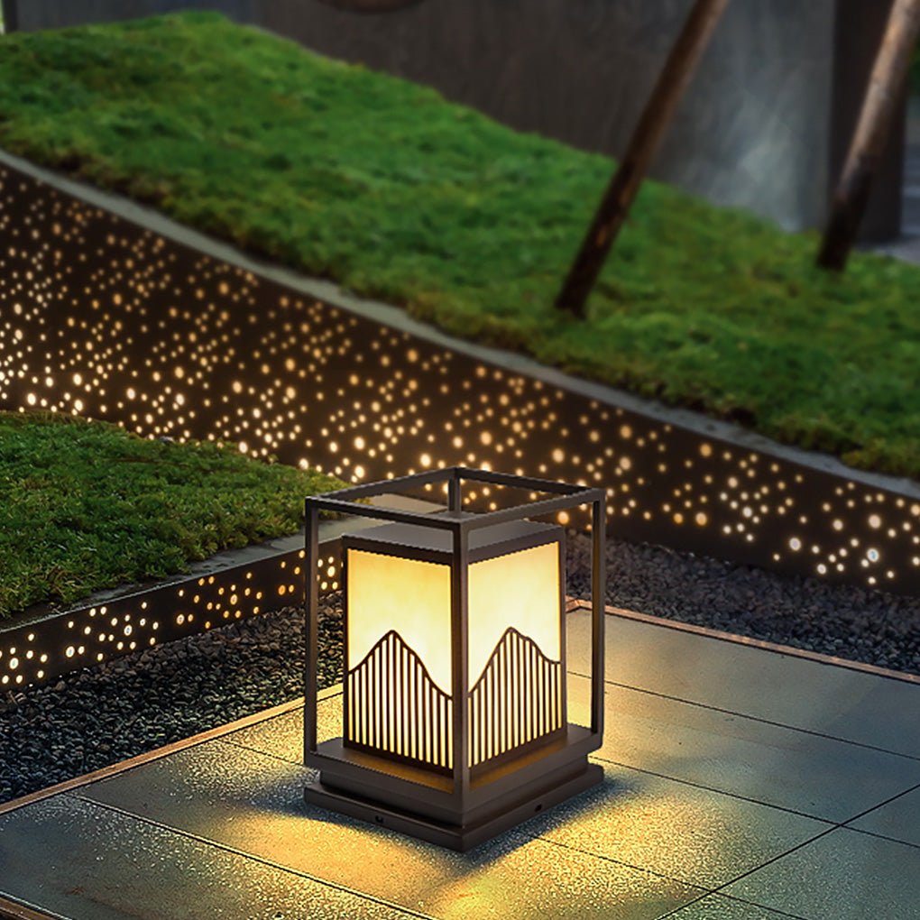 Samantha Elegant Classic Square Marble Outdoor Light