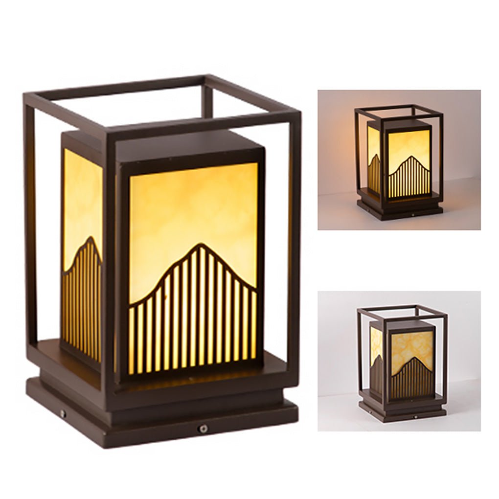 Samantha Elegant Classic Square Marble Outdoor Light