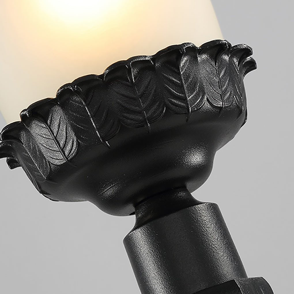 Uniny Vintage Elegant Retro Glass Outdoor Post Light