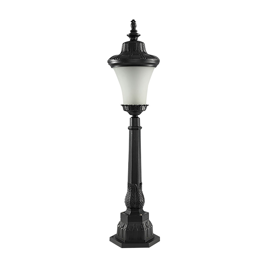 Uniny Vintage Elegant Retro Glass Outdoor Post Light