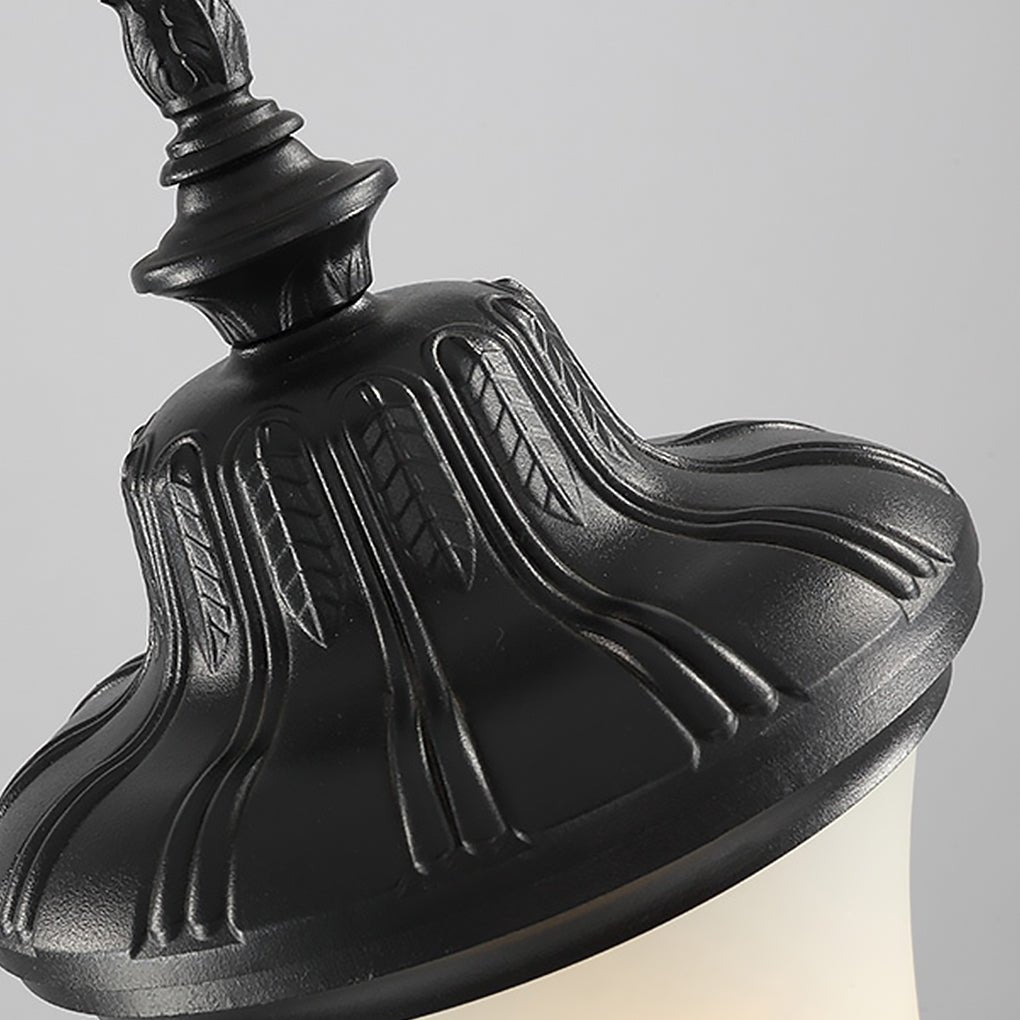 Uniny Vintage Elegant Retro Glass Outdoor Post Light