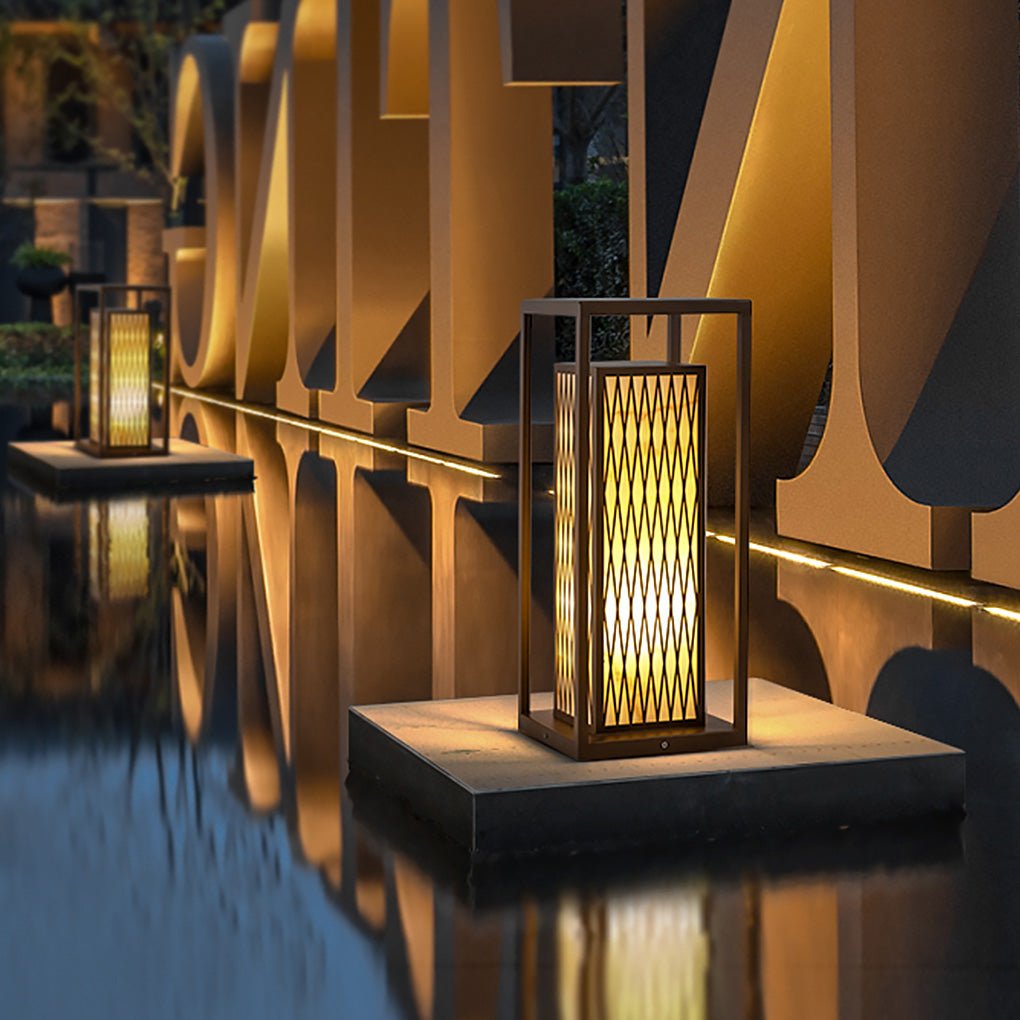 Dale Classic Asian Courtyard Marble LED Outdoor Light