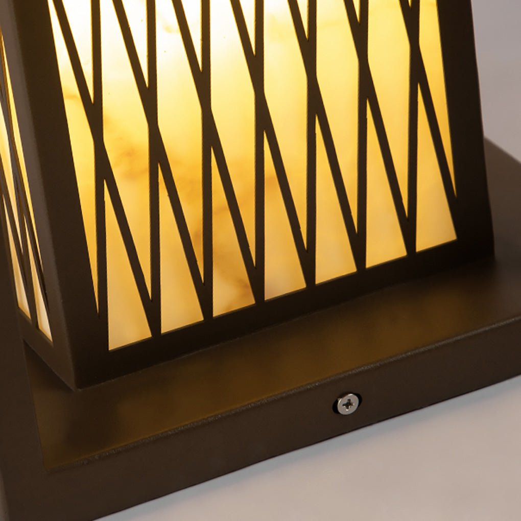 Dale Classic Asian Courtyard Marble LED Outdoor Light