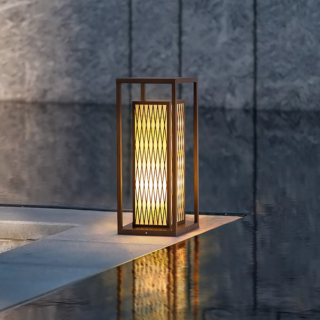 Dale Classic Asian Courtyard Marble LED Outdoor Light
