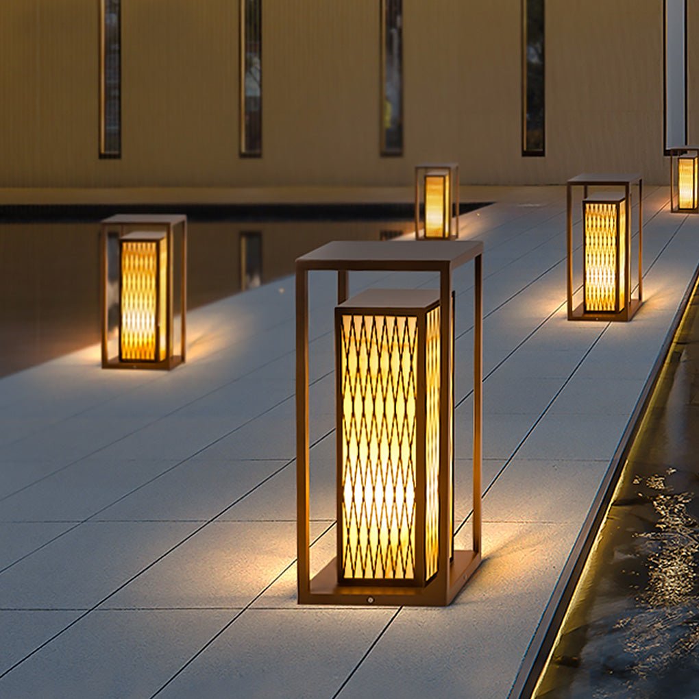 Dale Classic Asian Courtyard Marble LED Outdoor Light