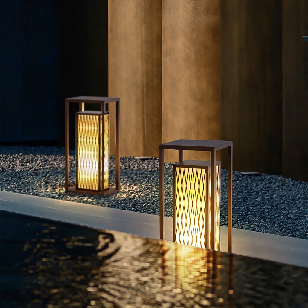 Dale Classic Asian Courtyard Marble LED Outdoor Light