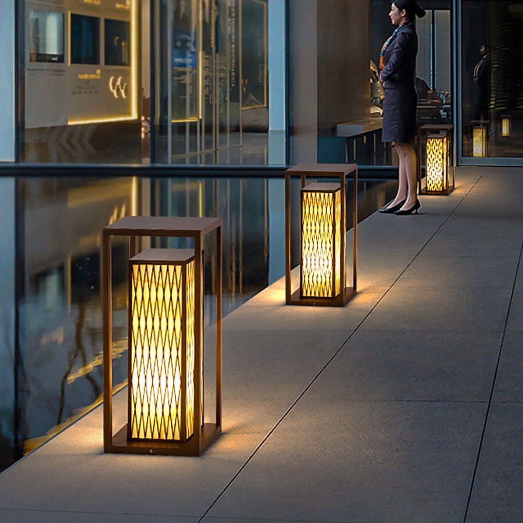 Dale Classic Asian Courtyard Marble LED Outdoor Light