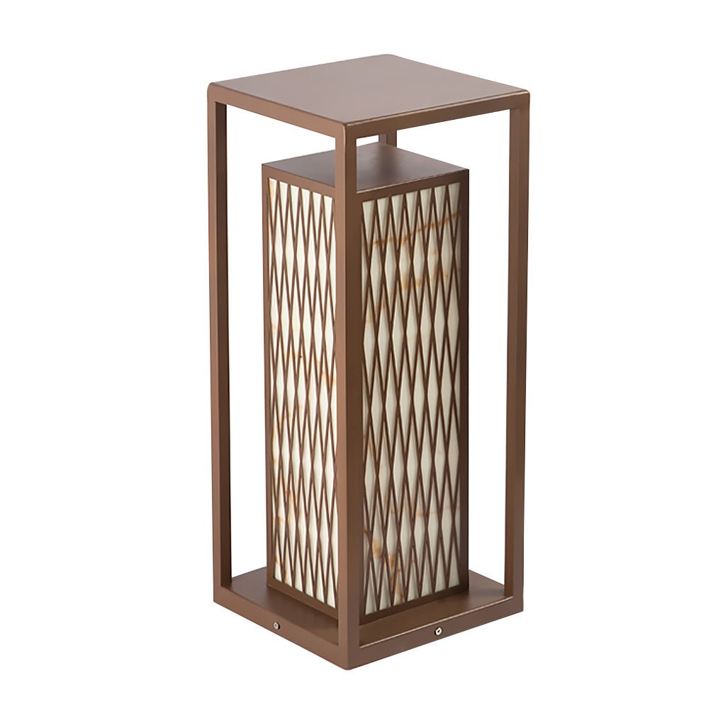 Dale Classic Asian Courtyard Marble LED Outdoor Light