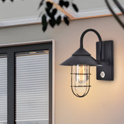 Rebello Retro Round Sensor Glass Outdoor Wall Lights