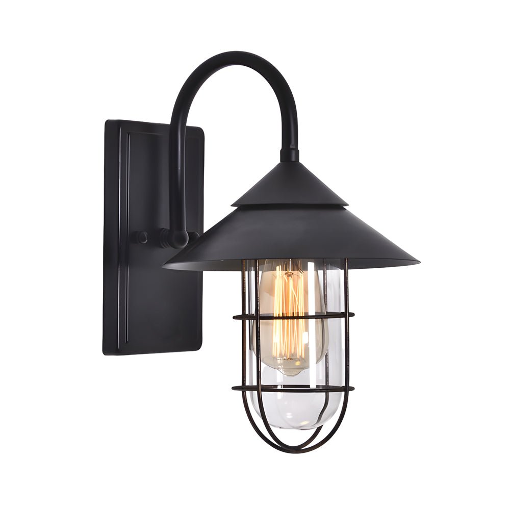 Rebello Retro Round Sensor Glass Outdoor Wall Lights