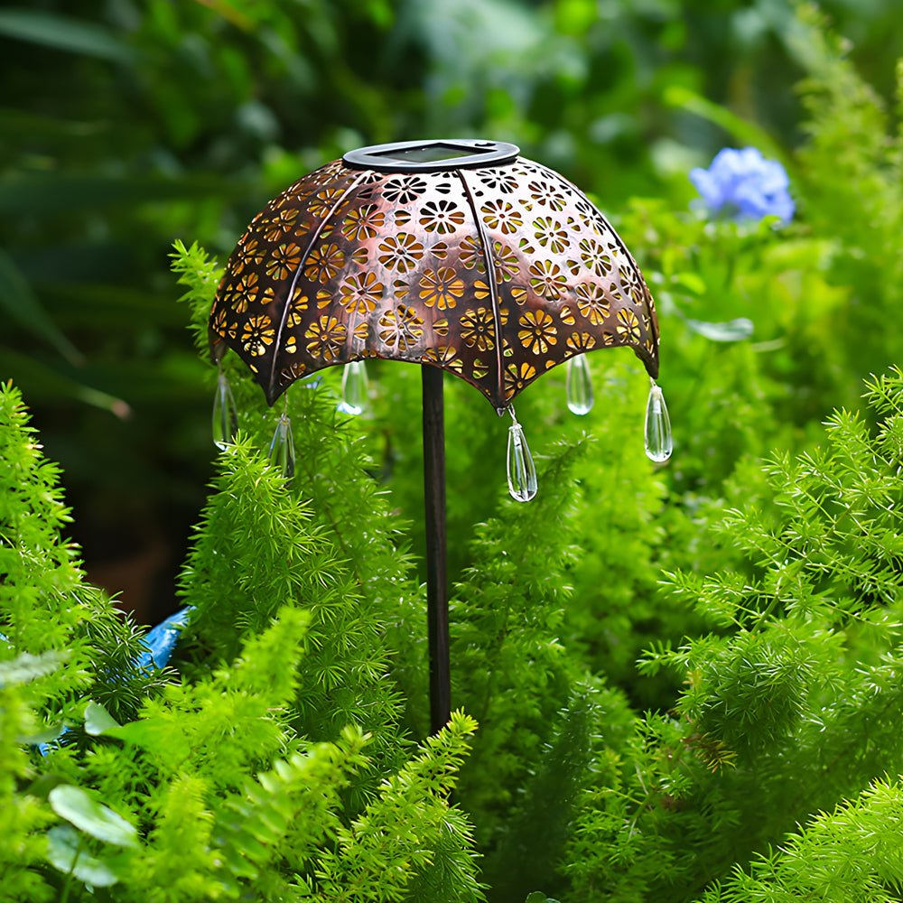 Besa Retro Umbrella Colorful Outdoor Pathway Lighting