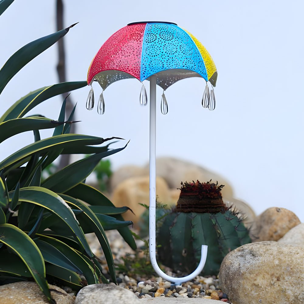 Besa Retro Umbrella Colorful Outdoor Pathway Lighting