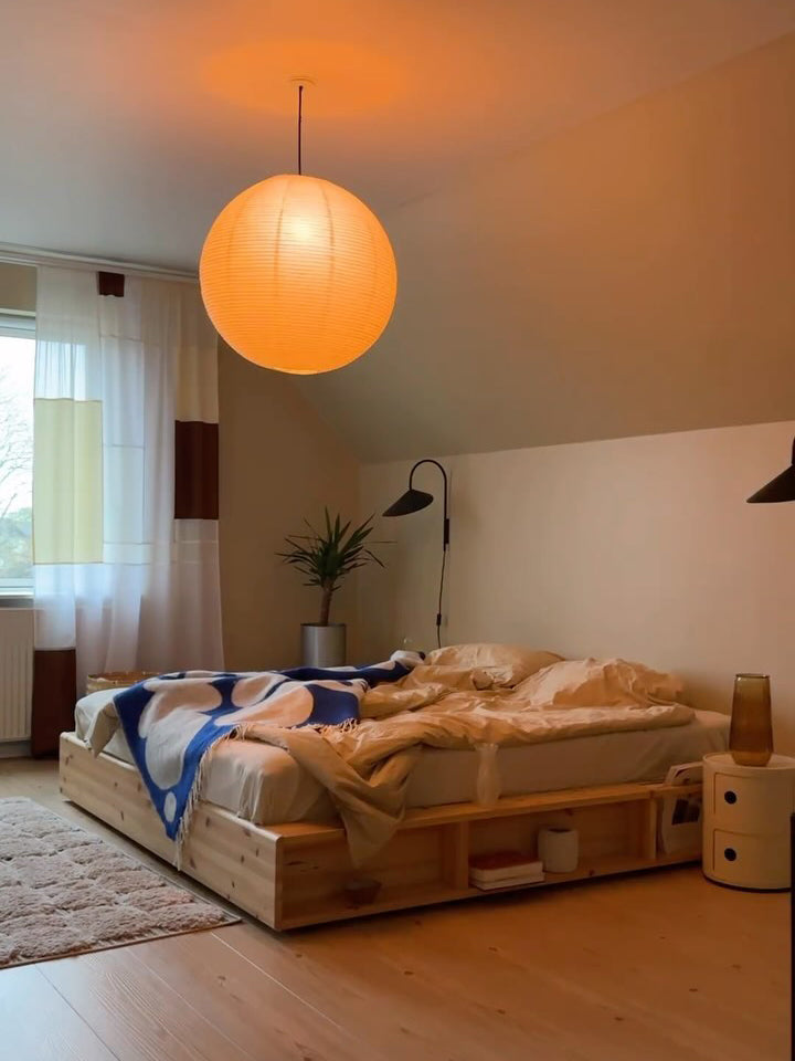Lustra Pendant Lamp Paper for Living Room-Neutral Decor
