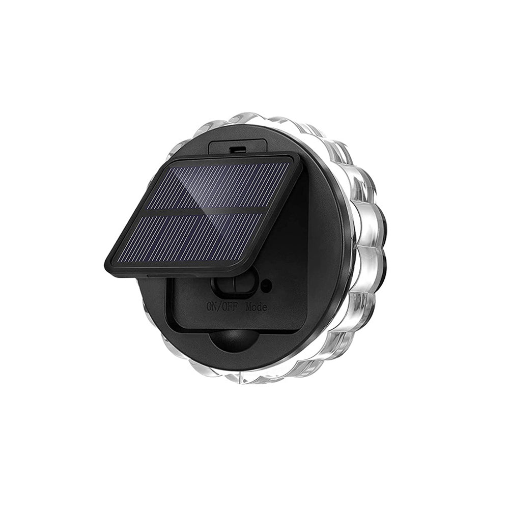 Rex Round LED Art Solar Plastic Outdoor Wall Sconce