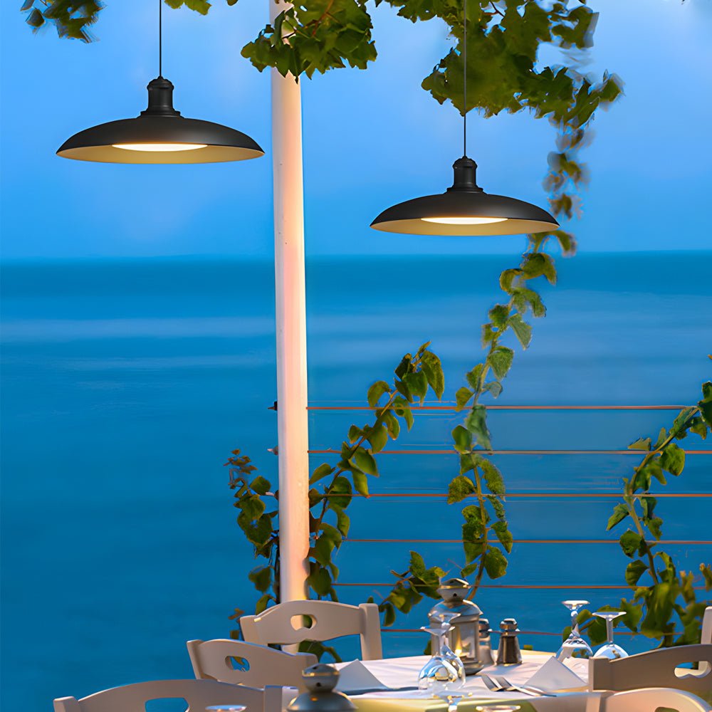Shamus Classic Round Carbide Steel Outdoor Pendant Light