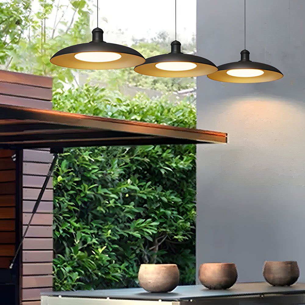 Shamus Classic Round Carbide Steel Outdoor Pendant Light