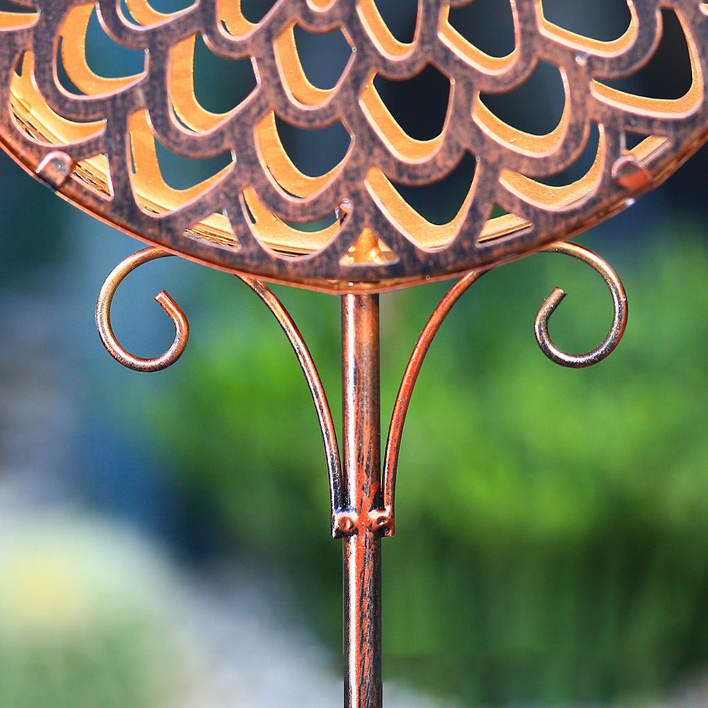 Jaon Round Hollow Solar Flower Outdoor Lights