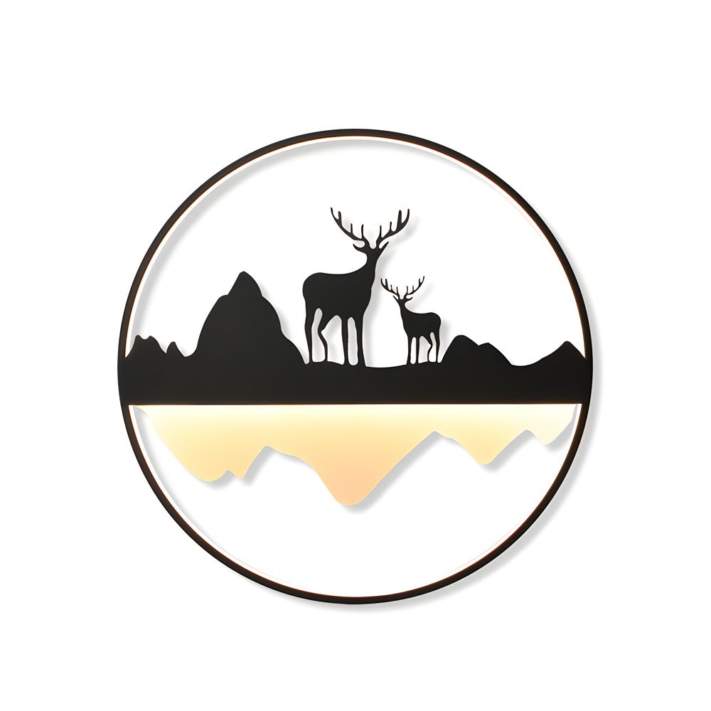 Farrell Round Mountain Scenery Outdoor Wall Lights