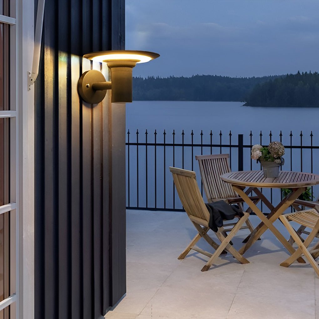 Angela Round UFO-shaped Outdoor Sconces Wall Lamp