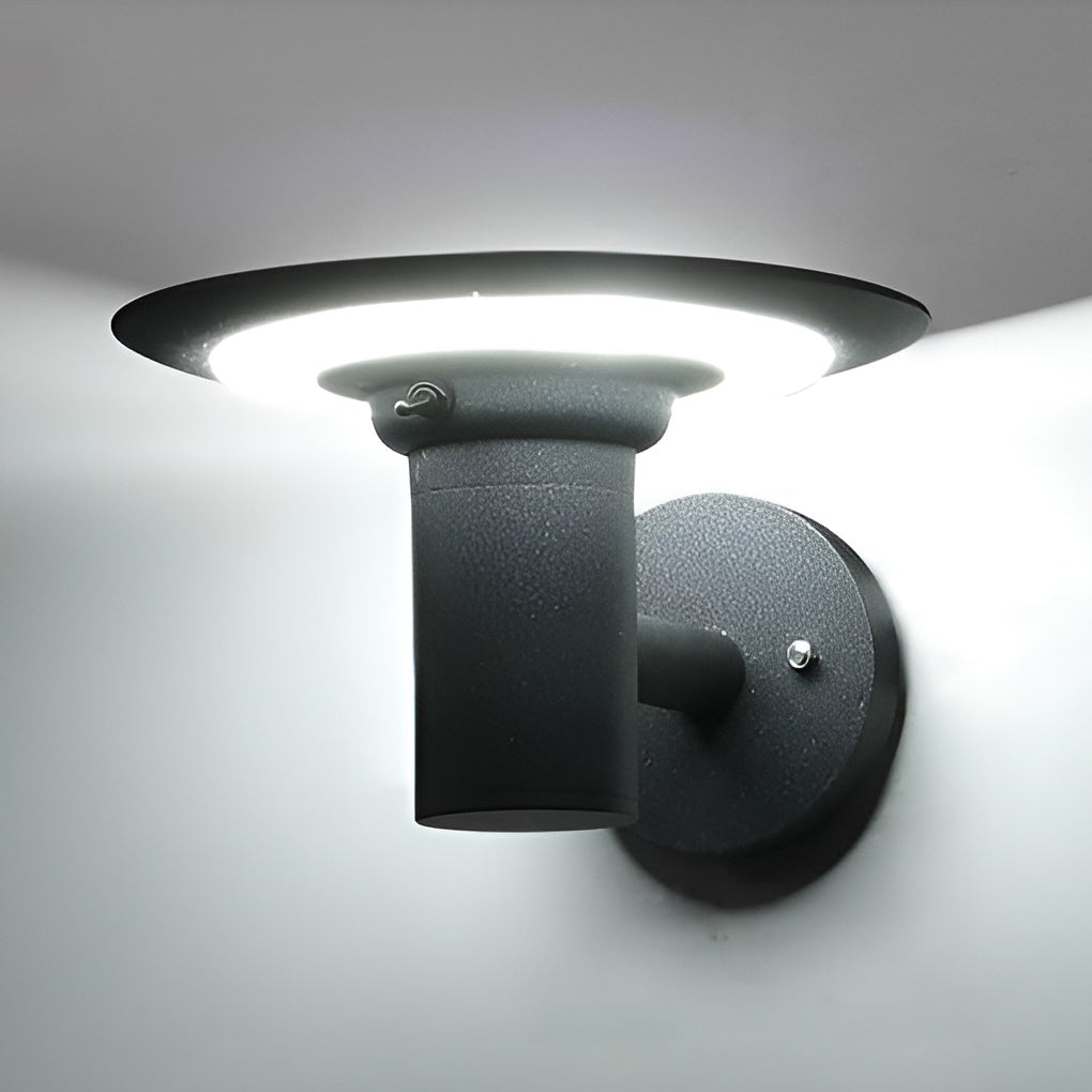 Angela Round UFO-shaped Outdoor Sconces Wall Lamp